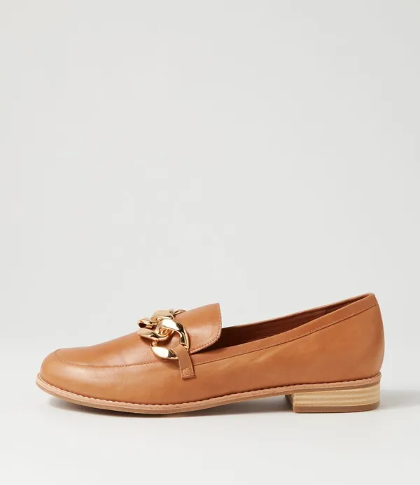 Women DJANGO & JULIETTE Ampard Lrg Tan Leather Loafers