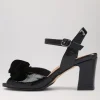 Women ZIERA Antonia W Black Patent Suede Sandals