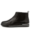 Women ZIERA Arianah W Black Leather Ankle Boots Bs