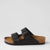 Women BIRKENSTOCK Arizona Black Leather Slides