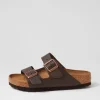 Women BIRKENSTOCK Arizona Brown Leather Slides