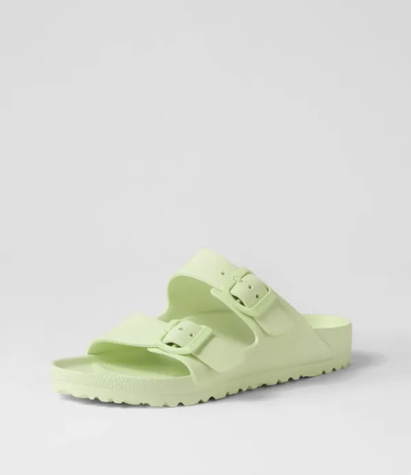 Women BIRKENSTOCK Arizona Eva Faded Lime Eva Slides