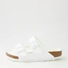 Women BIRKENSTOCK Arizona Semi Exq White Birkoflor Slides