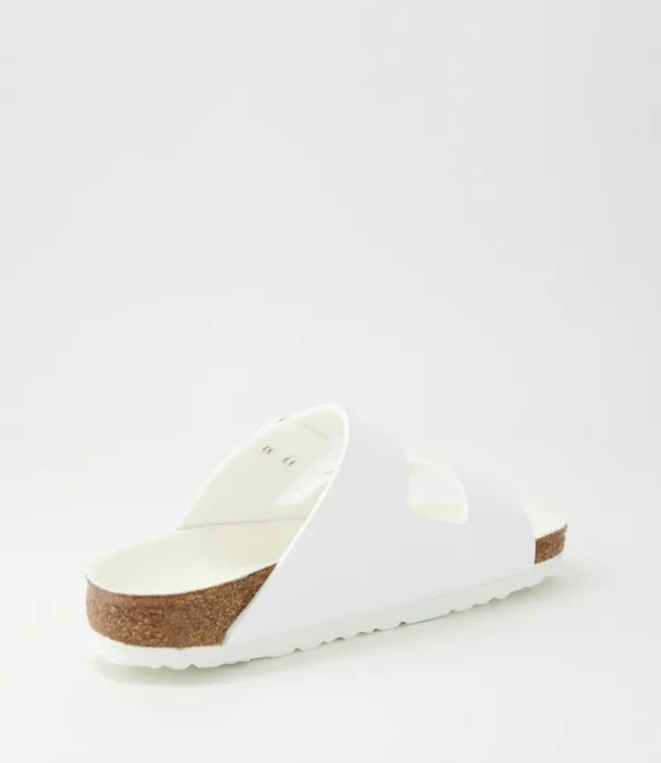Women BIRKENSTOCK Arizona Semi Exq White Birkoflor Slides