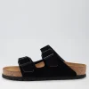 Women BIRKENSTOCK Arizona Sfb Black Suede Slides