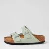 Women BIRKENSTOCK Arizona Sfb Matcha Nubuck Slides