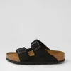 Women BIRKENSTOCK Arizona Sfb Su Narrow W Black Suede Slides