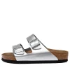 Women BIRKENSTOCK Arizona Silver Birkoflor