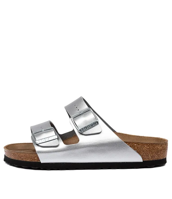 Women BIRKENSTOCK Arizona Silver Birkoflor