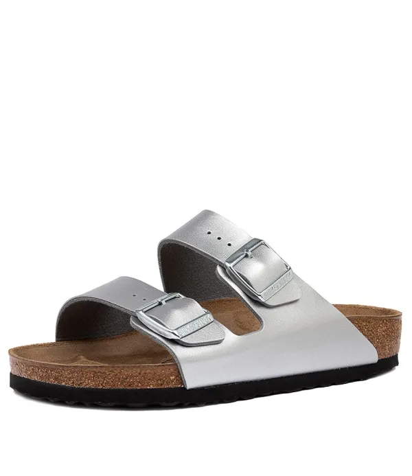 Women BIRKENSTOCK Arizona Silver Birkoflor