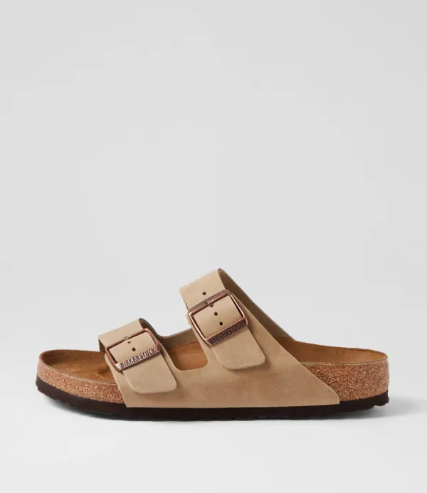 Women BIRKENSTOCK Arizona Tobacco Oiled Leather Slides