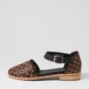Women DJANGO & JULIETTE Ashby Black Tan Leather Mary Janes