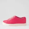 Women ZIERA Ashleen W Bright Pink Leather Sneakers