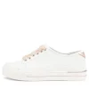 Women ZIERA Ashleen W White Rose Gold Leather Sneakers
