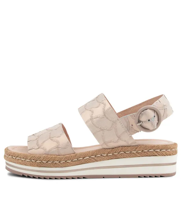 Women DJANGO & JULIETTE Atha Nude Frill Leather Sandals