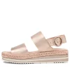 Women DJANGO & JULIETTE Atha Pale Rose Gold Rope Leather Sandals