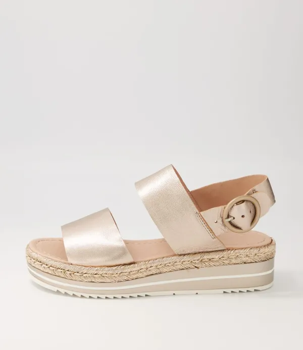 Women DJANGO & JULIETTE Atha Platino Leather Espadrilles
