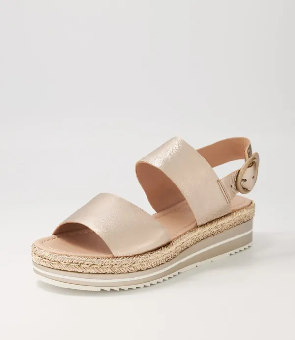 Women DJANGO & JULIETTE Atha Platino Leather Espadrilles