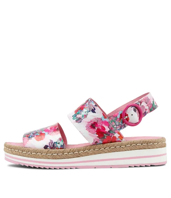 Women DJANGO & JULIETTE Atha Poppy Print Leather Espadrilles
