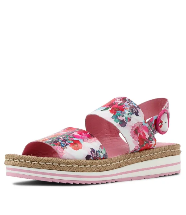 Women DJANGO & JULIETTE Atha Poppy Print Leather Espadrilles