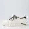 Women ZIERA Audry W White Black Patent Leather Sneakers