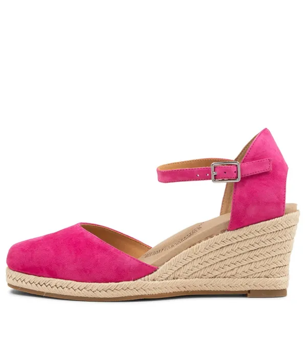 Women ZIERA Autumn W Fuchsia Suede Heels