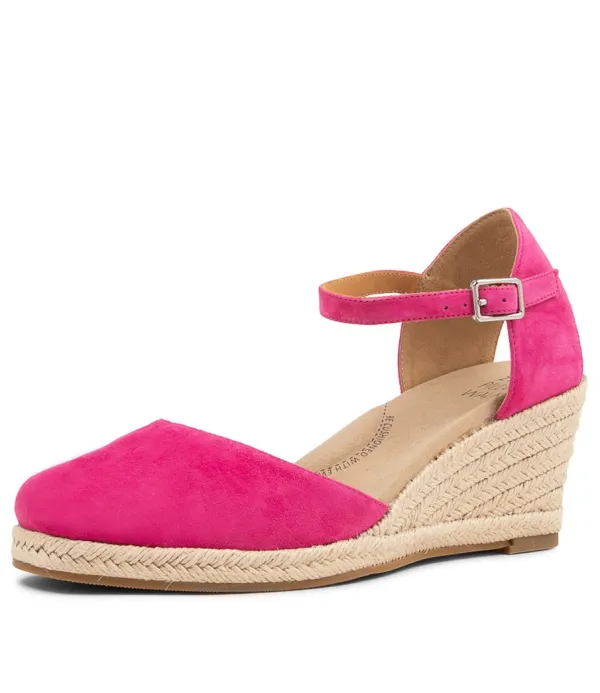 Women ZIERA Autumn W Fuchsia Suede Heels