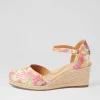 Women ZIERA Autumn W Multi Palms Leather Wedges