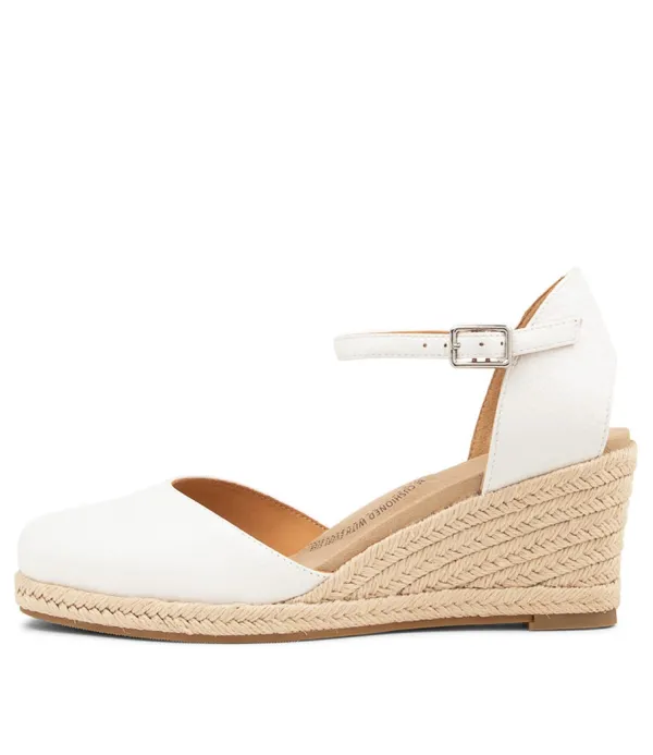 Women ZIERA Autumn W White Leather Heels