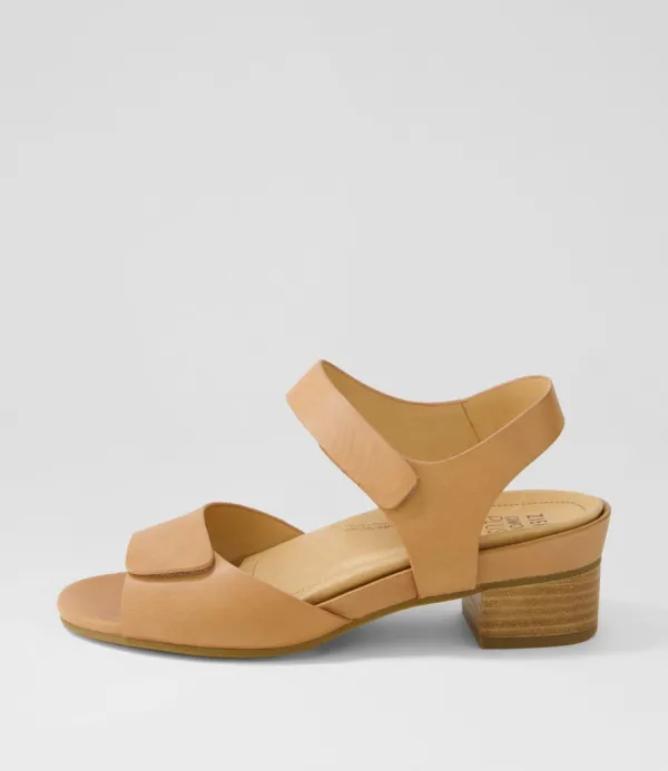 Women ZIERA Ava Xw Cappuccino Leather Sandals