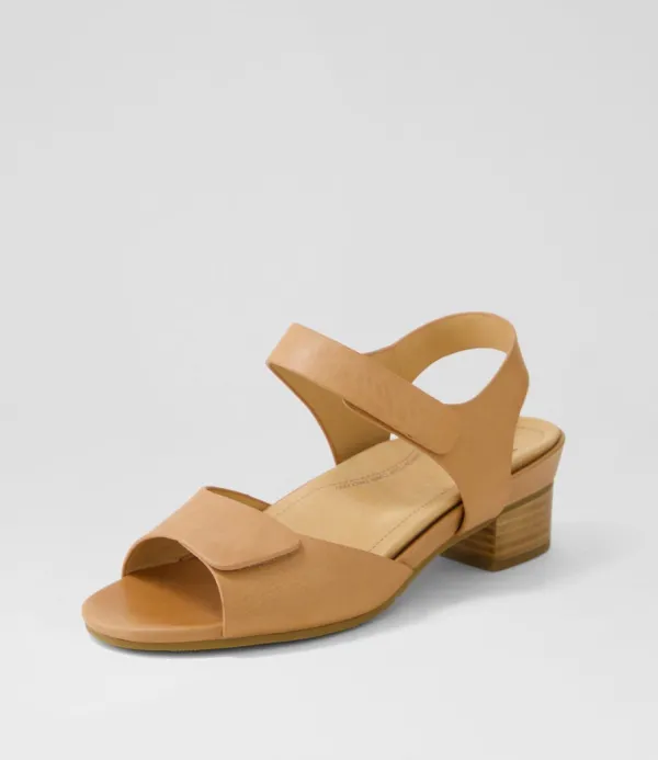Women ZIERA Ava Xw Cappuccino Leather Sandals