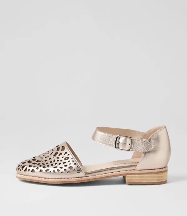 Women DJANGO & JULIETTE Averate Platino Leather Flat Shoes