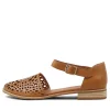 Women DJANGO & JULIETTE Averate Tan Leather Flat Shoes
