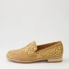 Women DJANGO & JULIETTE Avetta Camel Gold Dot Leopard Pony Loafers