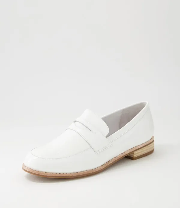 Women DJANGO & JULIETTE Avetta White Patent Leather Loafers