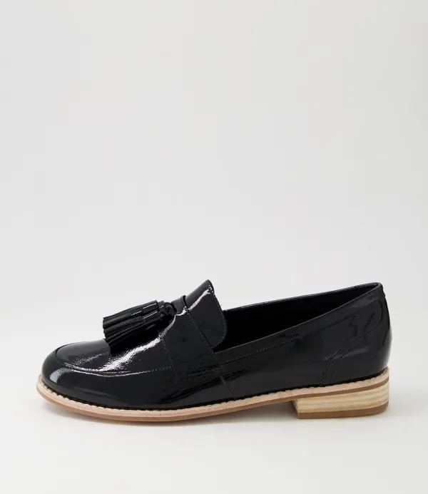 Women DJANGO & JULIETTE Aydin Black Patent Leather Loafers