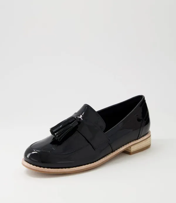 Women DJANGO & JULIETTE Aydin Black Patent Leather Loafers