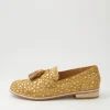 Women DJANGO & JULIETTE Aydin Camel Gold Dot Leopard Pony Loafers