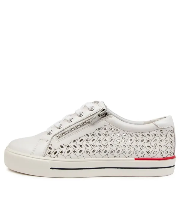 Women ZIERA Ayleen W White Leather