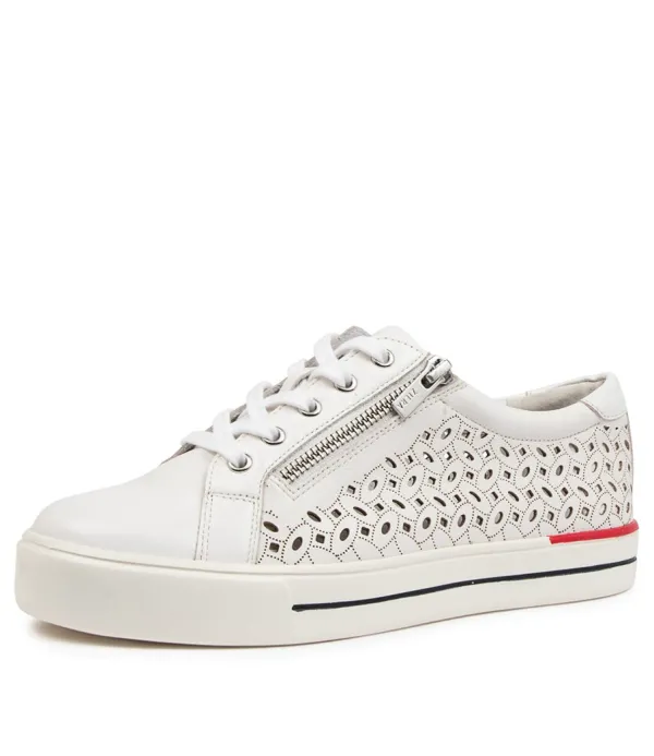 Women ZIERA Ayleen W White Leather