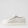 Women ZIERA Ayleen W White Leather Sneakers