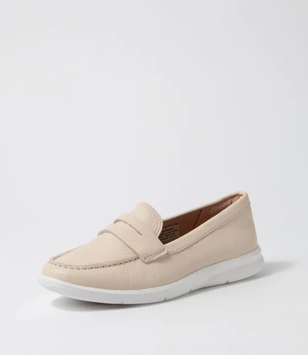 Women ROCKPORT Ayva Washable Penny Vanilla Leather Loafers