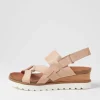 Women DJANGO & JULIETTE Baako Latte Leather Sandals