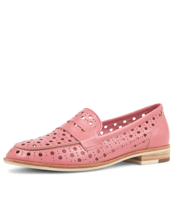 Women DJANGO & JULIETTE Balder Pretty Pink Leather Loafers