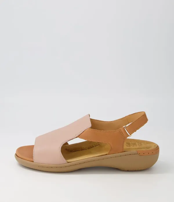 Women ZIERA Balinto W Blush Tan Leather Sandals