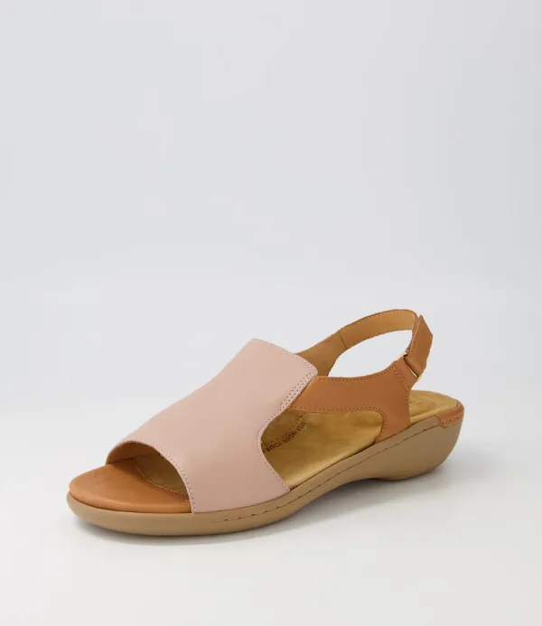 Women ZIERA Balinto W Blush Tan Leather Sandals