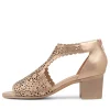 Women DJANGO & JULIETTE Bames Champagne Leather Sandals