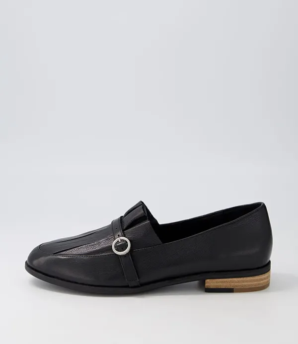 Women DJANGO & JULIETTE Banzos Black Leather Loafers