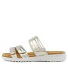 Women ZIERA Barbra Xw Pale Gold Leather Sandals Ws