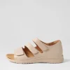 Women ZIERA Bardot Xw Almond Leather Sandals